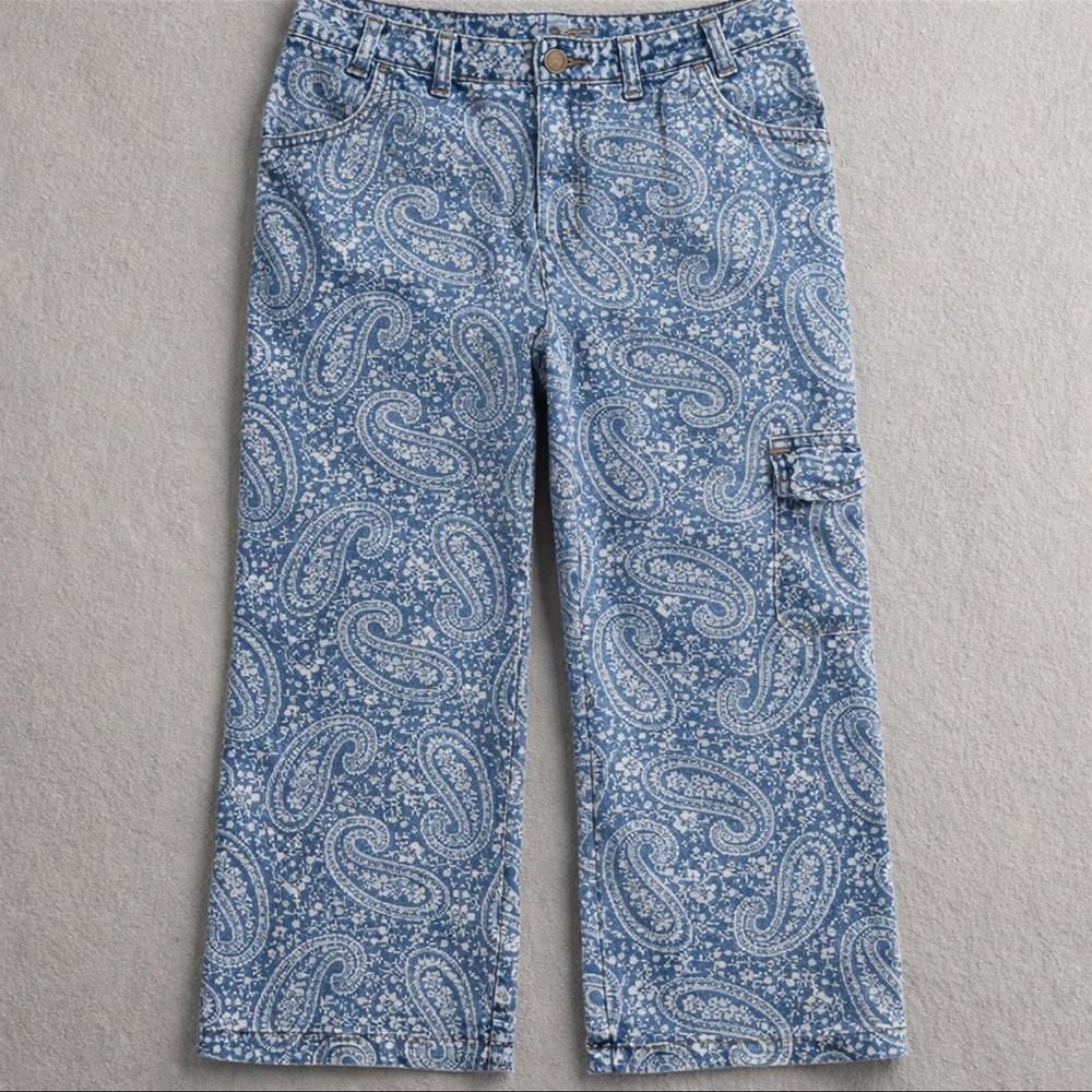 Paisley Print Blue Jeans